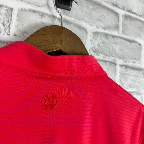G/Fore x Foest Highlands Vibrant Red / Pink Performance Golf Polo Mens MEDIUM - Picture 6 of 8